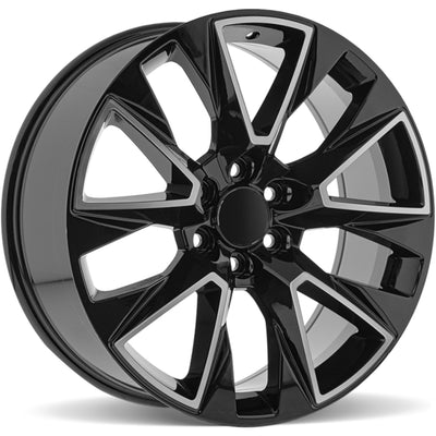 Replica RP17 Black Machined Wheel