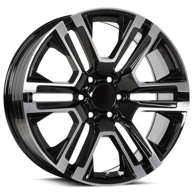 Replica RP56 Black Machined Wheel