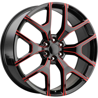 Replica Tech RT6 Black Red Milled Wheel