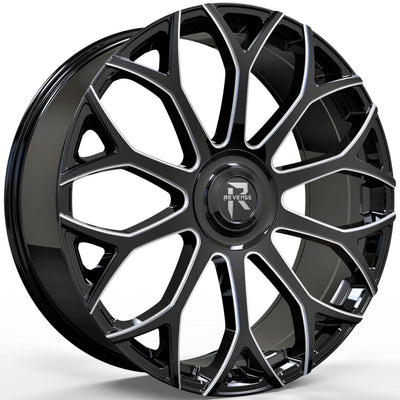 Revenge Luxury RL-105 Black Milled Wheel