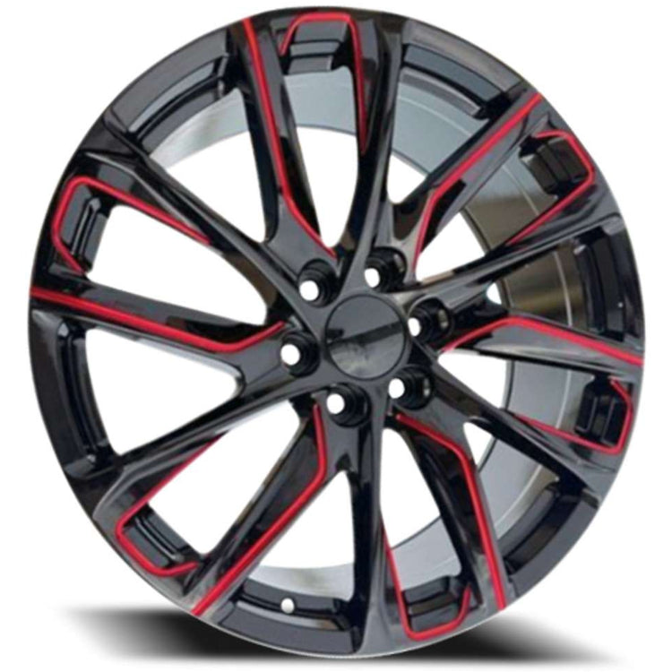 Revenge OE Proline RS-14 Black Red Milled Wheel