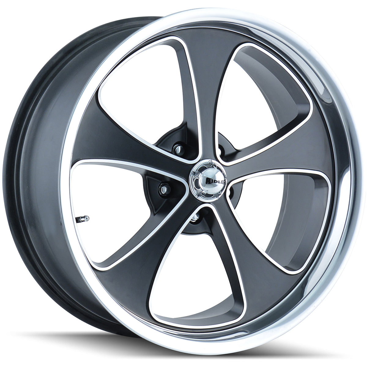 Ridler Style 645 Black Machined Wheel