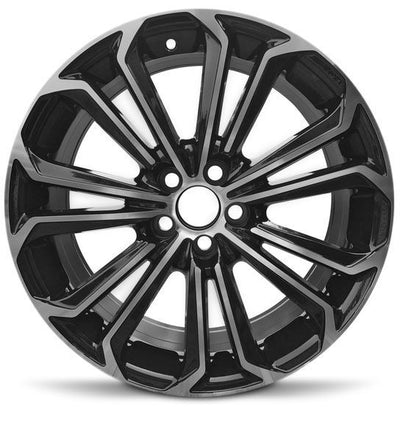 Road Ready RRW-75152B Black Machined Wheel