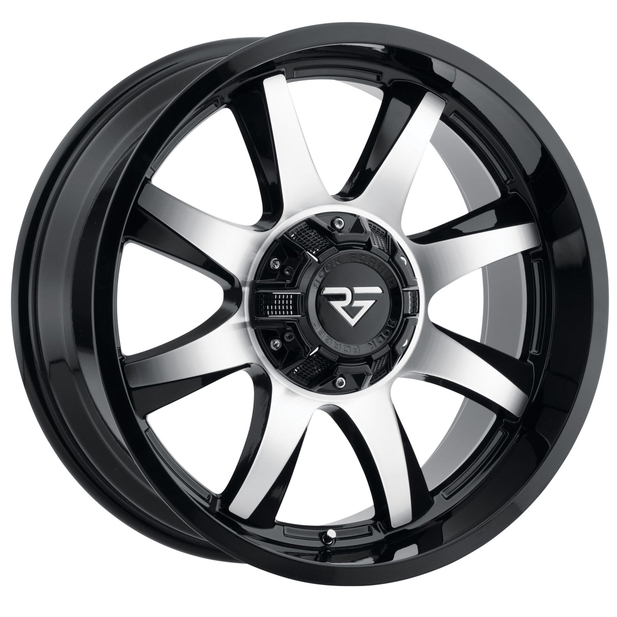 Rock Forged FF77 Black Machined Wheel