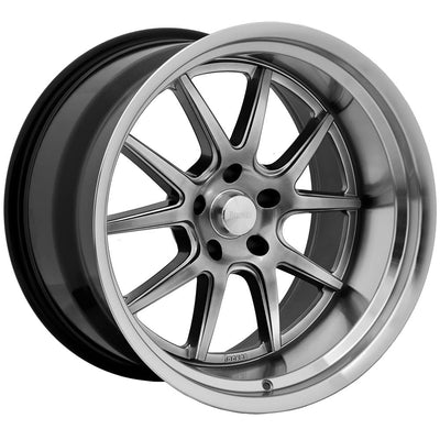 Rocket Racing Attack 18x12 -25mm Hyper Shot Gunmetal Gray with Machined Edge