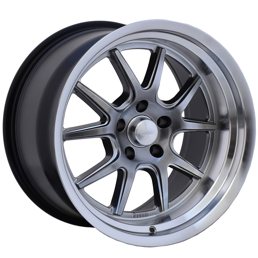 Rocket Racing Attack Gunmetal Machined Wheel