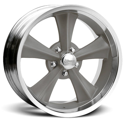 Rocket Racing Booster Gray Machined Wheel
