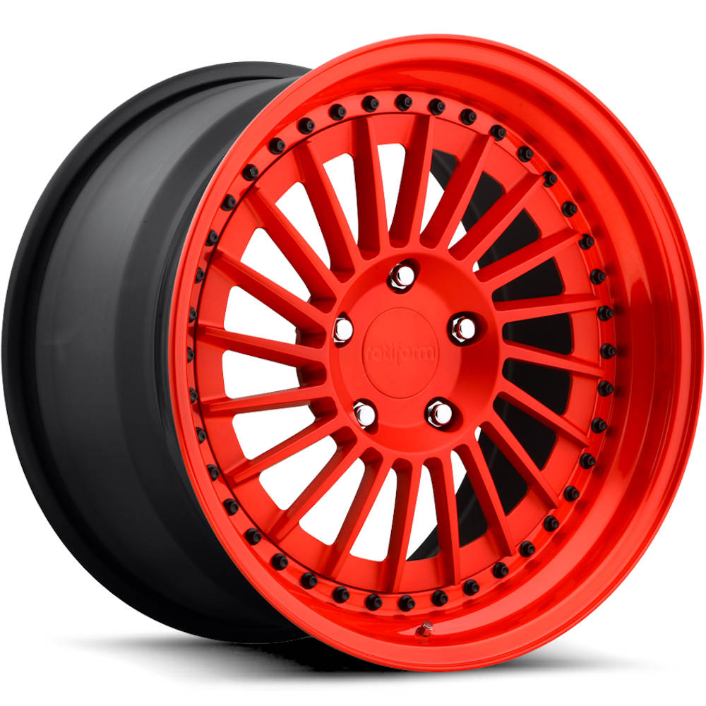Rotiform Forged IND-T Brushed Red wheel