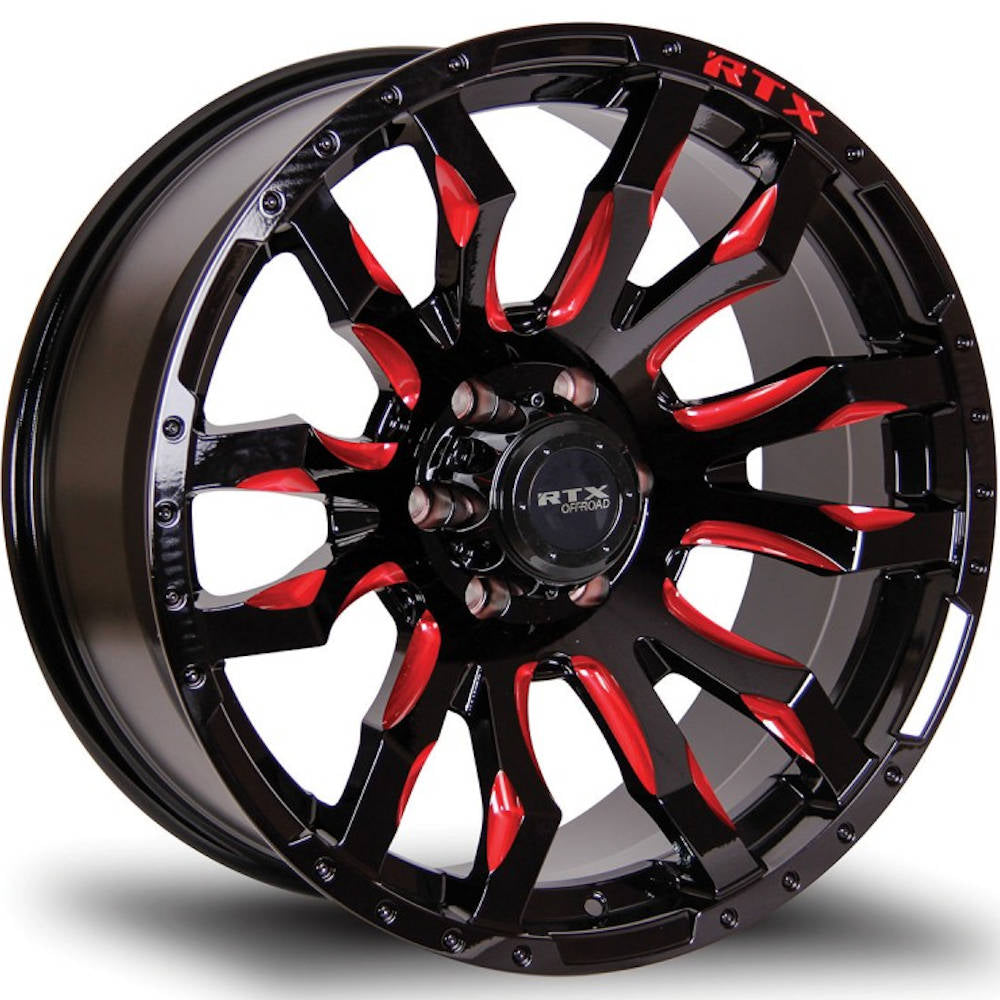 RTX Offroad Patton Black Red Milled Wheel