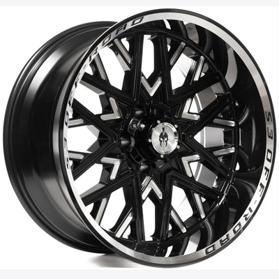 S3 Offroad S301 Black Machined Wheel