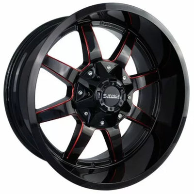 Savage Offroad SA06 Black Red Milled Wheel