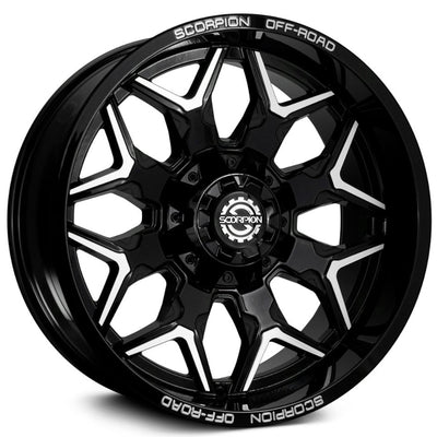 Scorpion Defender Black Machined Wheel