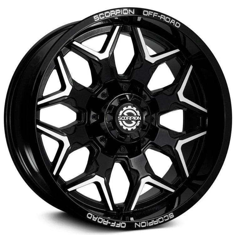 Scorpion Defender Black Machined Wheel