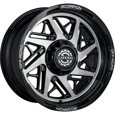 Scorpion Demolition Black Machined Wheel
