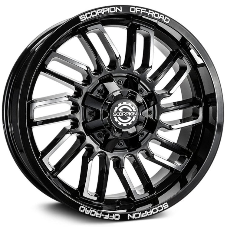 Scorpion Razor Black Machined Wheel