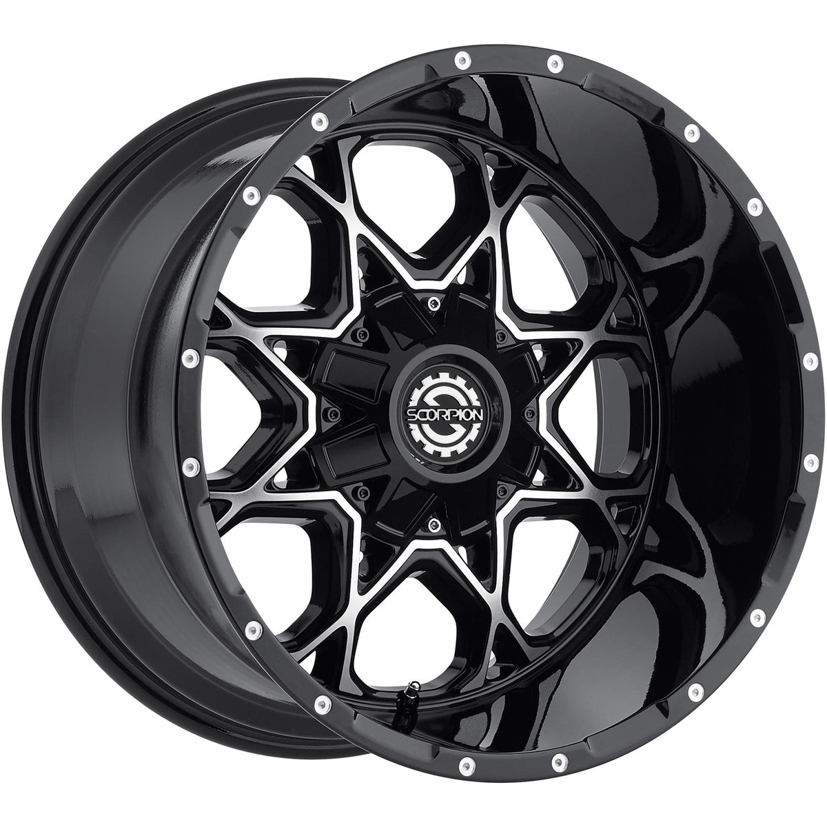 Scorpion SC10 Black Machined Wheel