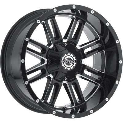 Scorpion SC18 Black Milled wheel