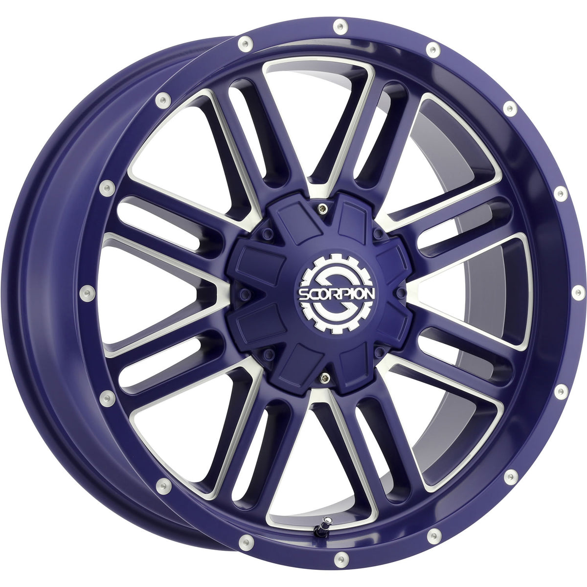 Scorpion SC18 Blue Milled Wheel