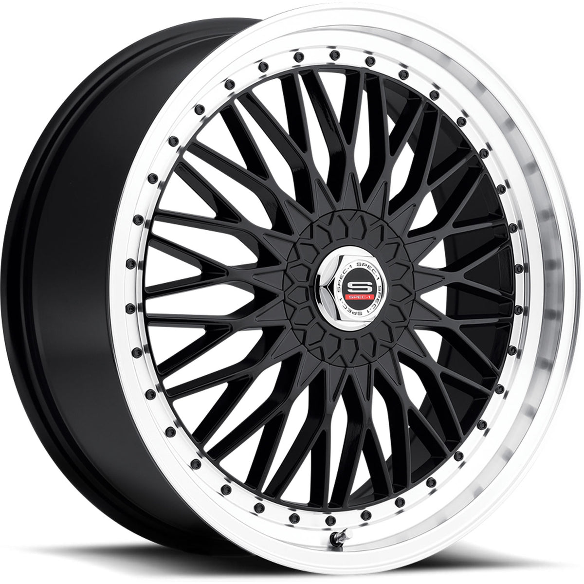 Spec-1 SP-3 Black Machined Wheel