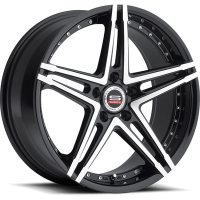Spec-1 SP-5 Black Machined Wheel