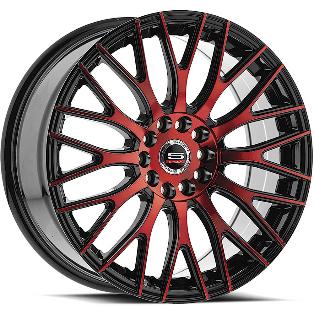 Spec-1 SP-55 Black Red Machined Wheel