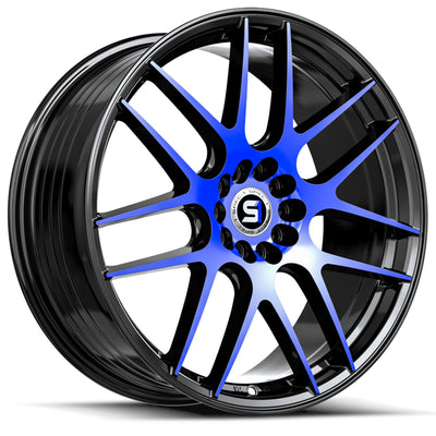 Spec-1 SP-65 Black Blue Machined Wheel