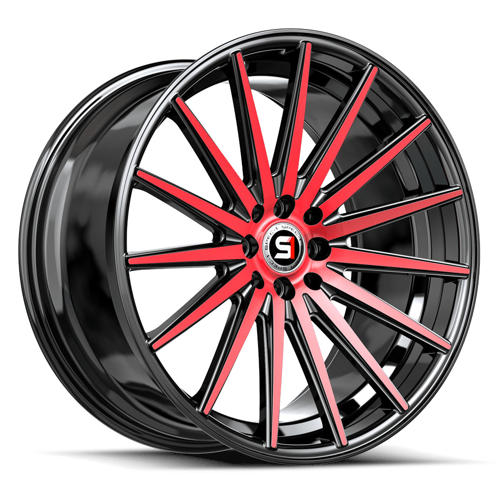 Spec-1 SP-69 Black Red Machined Wheel