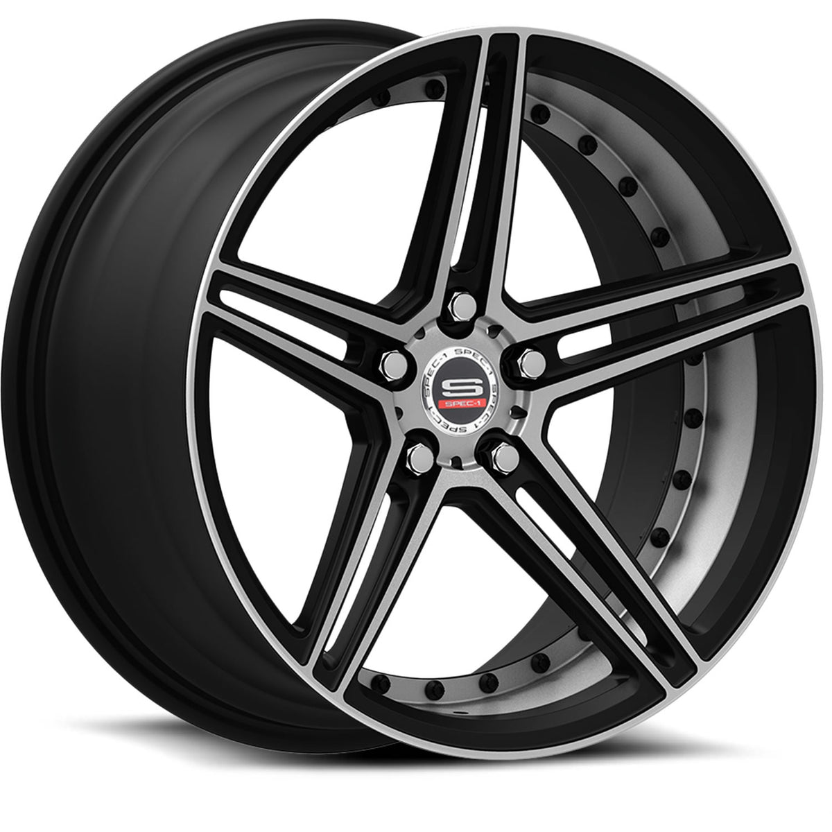 Spec-1 SPM-77 Black Machined Wheel