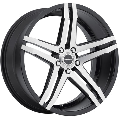 Strada Domani Black Machined Wheel