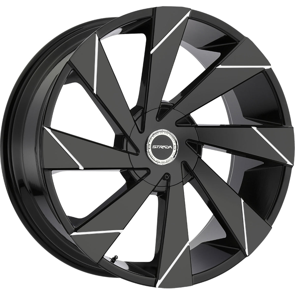 Strada Moto Black Milled Wheel