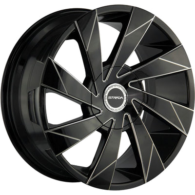 Strada Moto Black Milled Wheel