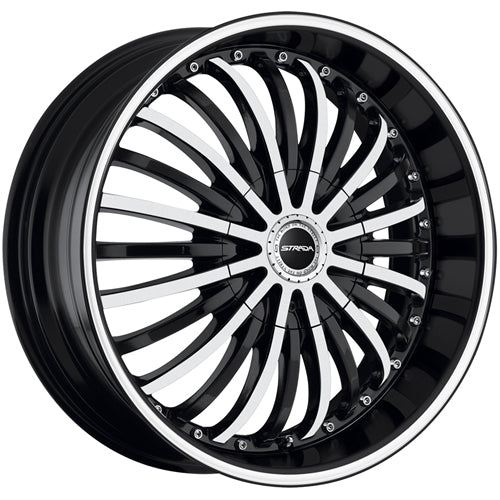 Strada Spina Black Machined Wheel