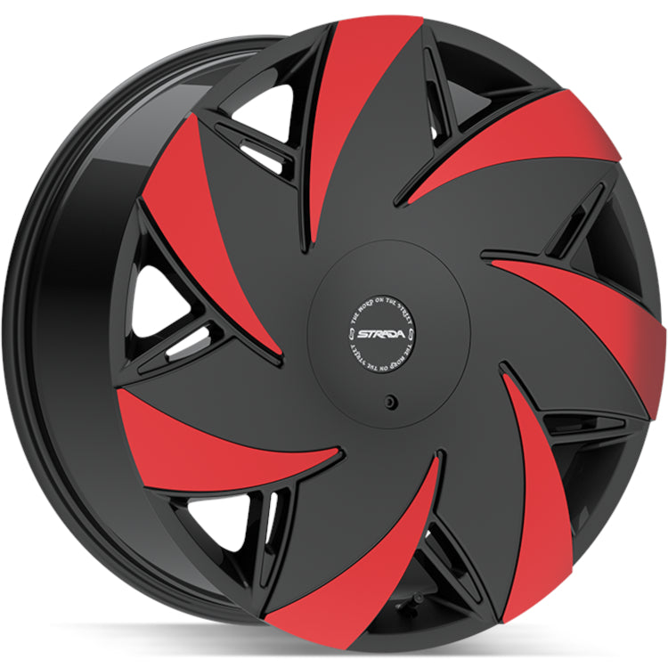 Strada Turbina Black Red Machined Wheel