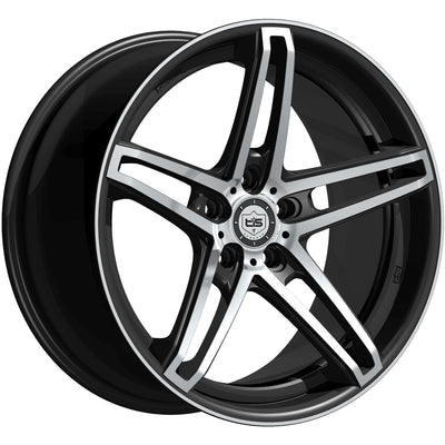 TIS 536MB Black Machined Wheel