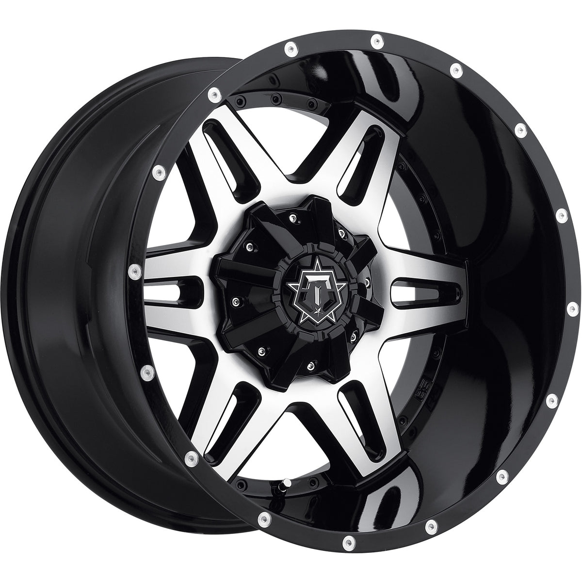 TIS 538MB Black Machined Wheel