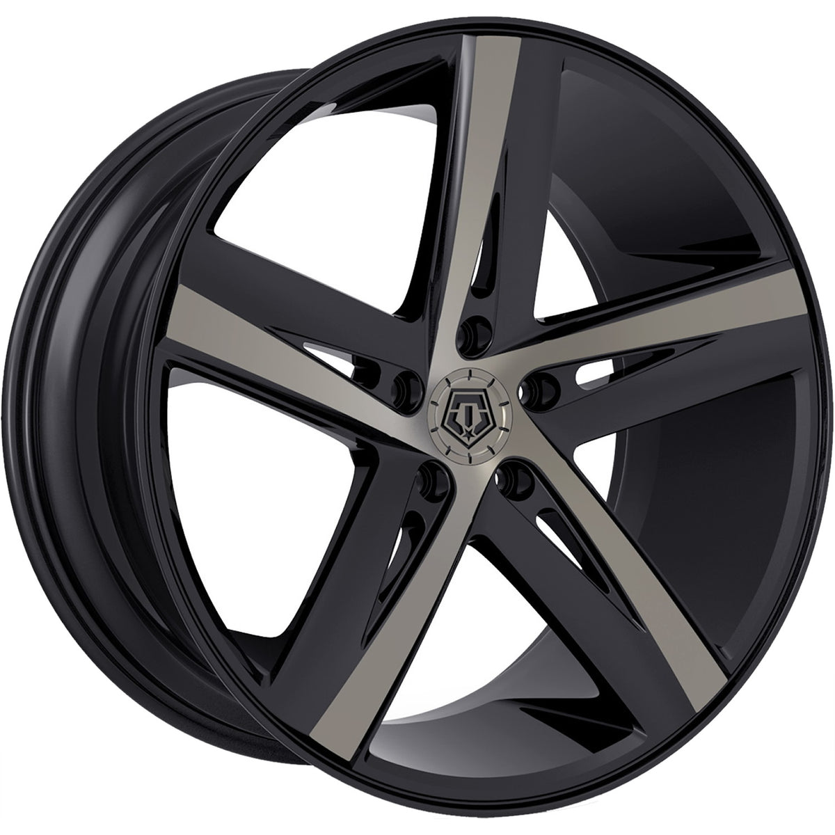 TIS 541BZ Black Machined Wheel