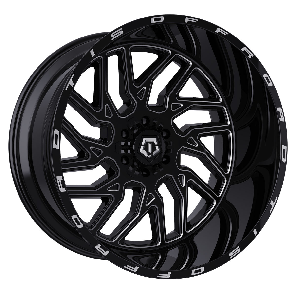 TIS 544BM Black Wheel - angled view