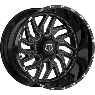 TIS 544BM Black Milled Wheel