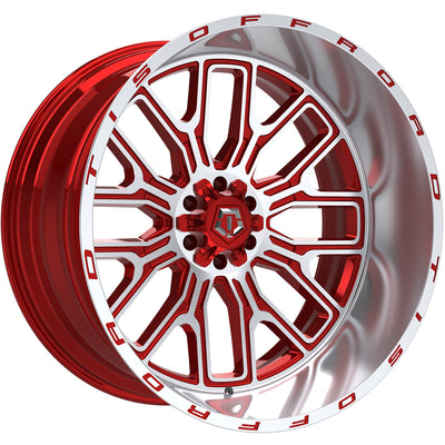 TIS 560MRL Red Machined Wheel