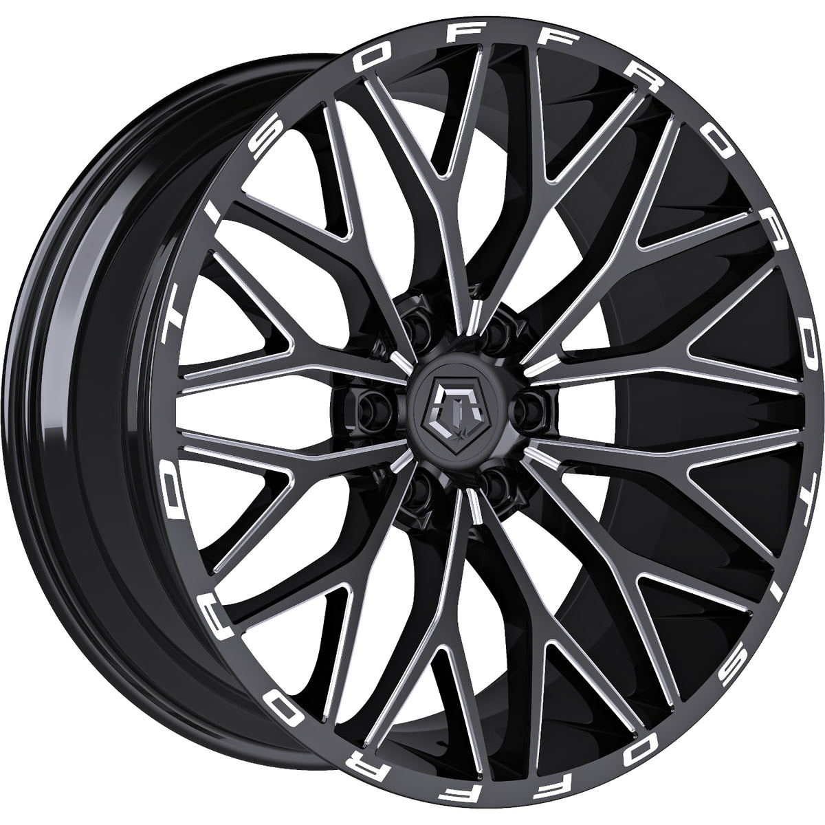 TIS 566BM Black Milled Wheel