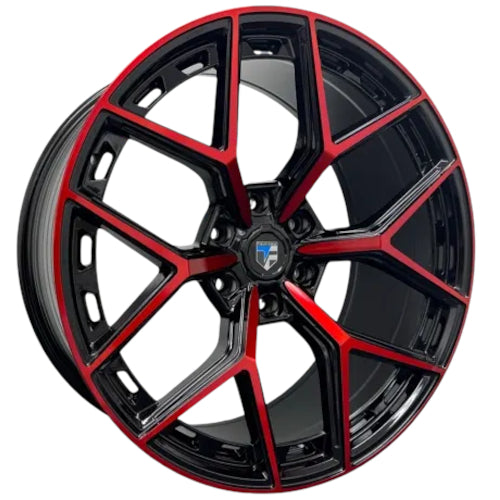 Truform IR72 Black Red Machined Wheel