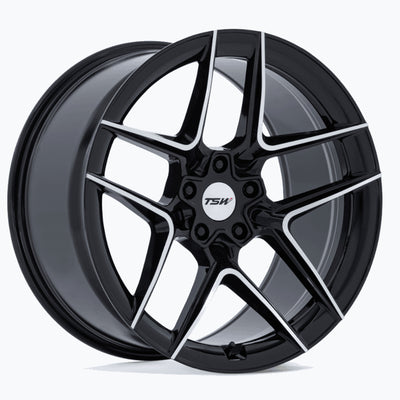 TSW Slipstream Black Machined Wheel