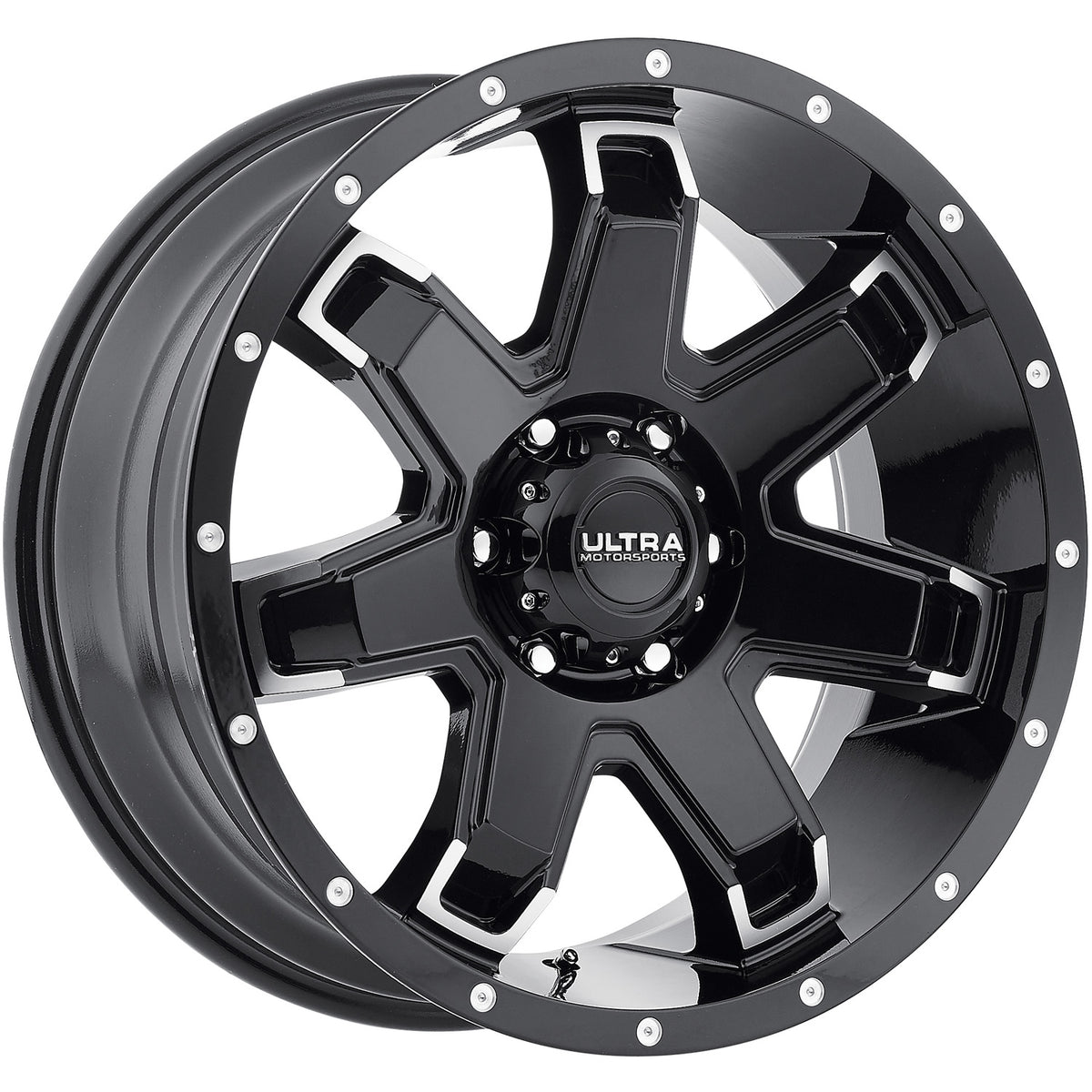 Ultra Bent-7 Black Machined Wheel