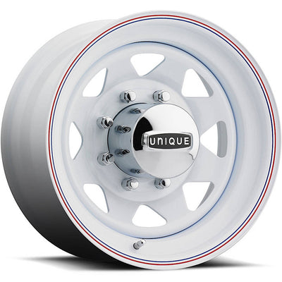Unique 8 Spoke White Wheel