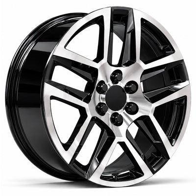 USA Replica 2101 Black Machined Wheel