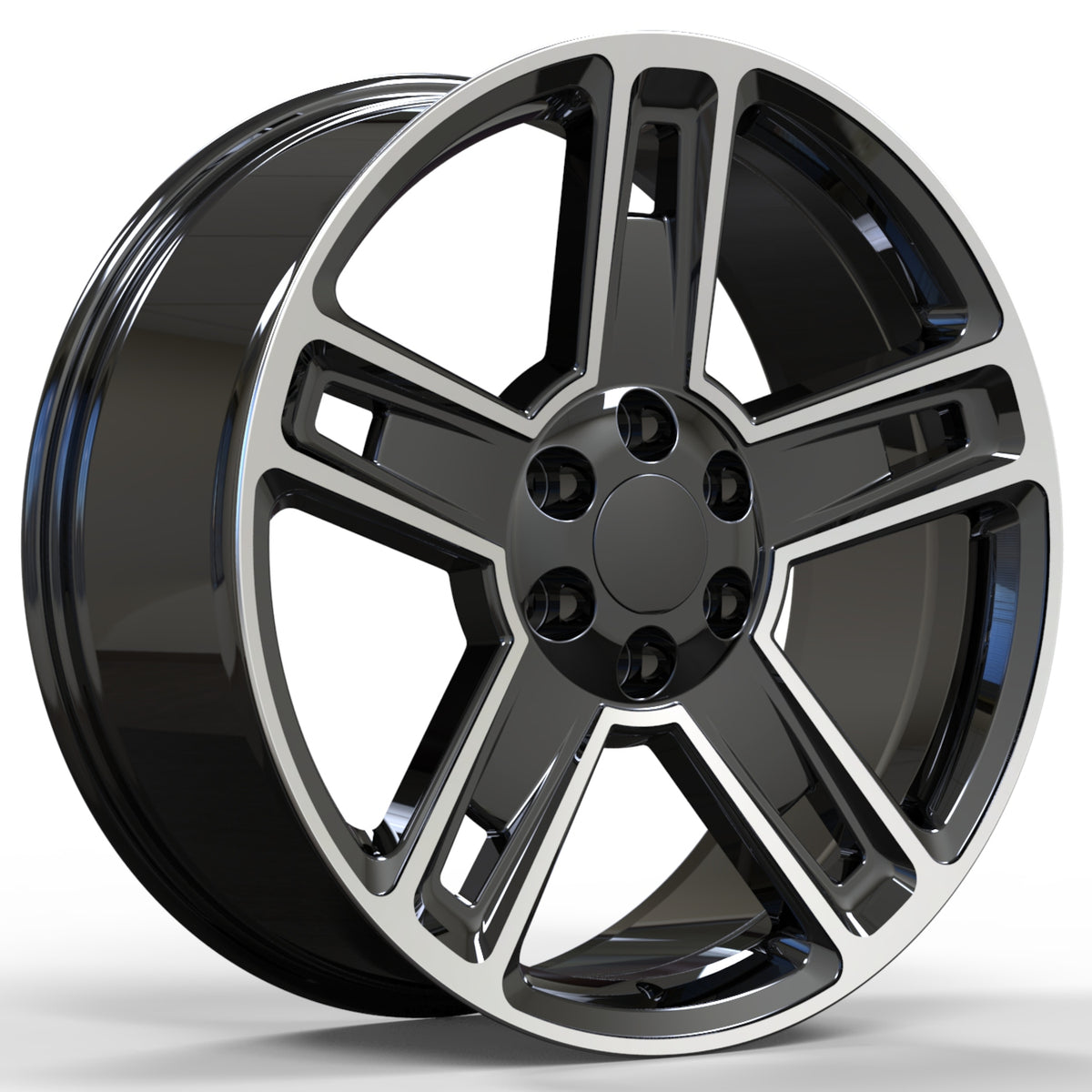 USA Replica 2111-G07 Black Machined Wheel
