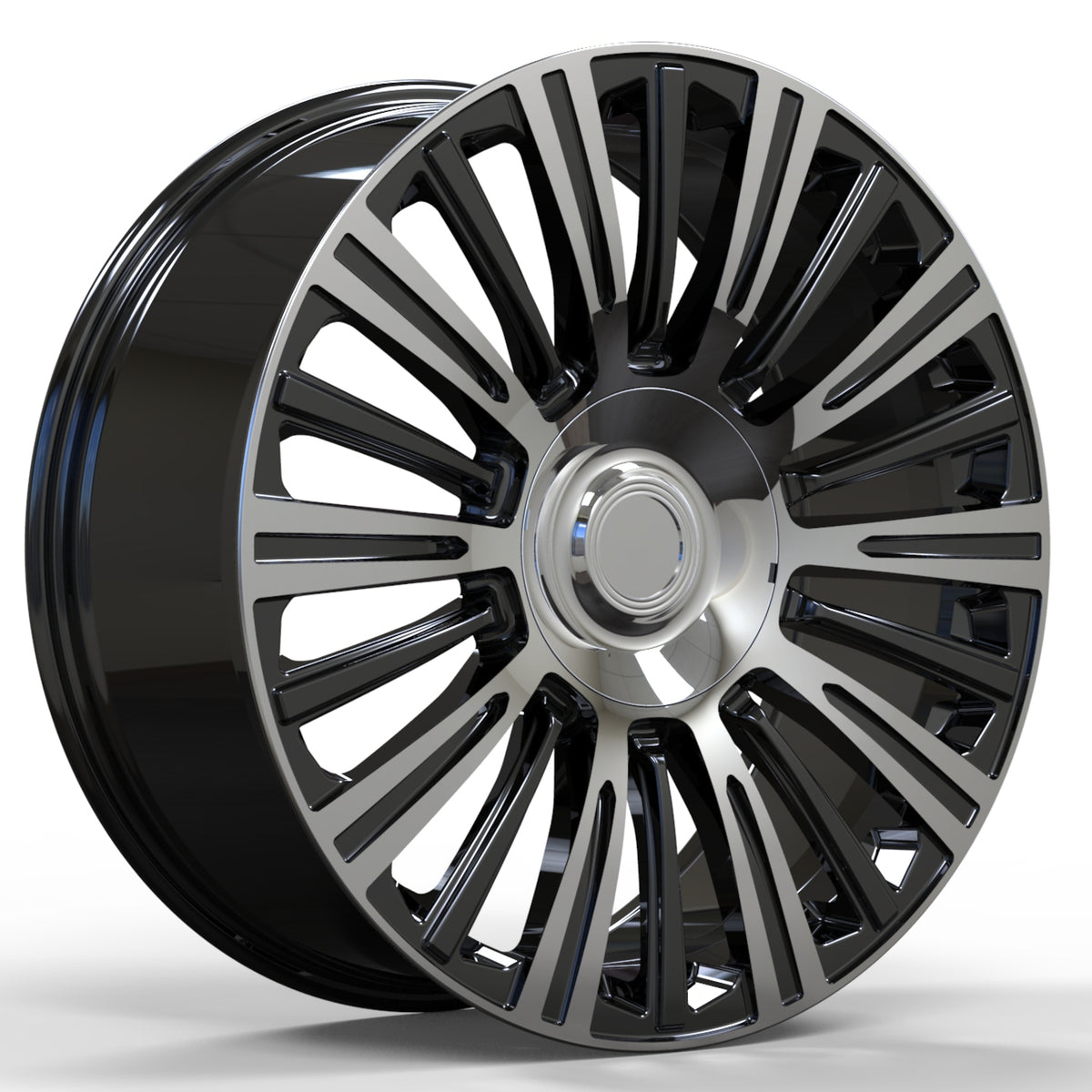 USA Replica 2123 Black Machined Wheel