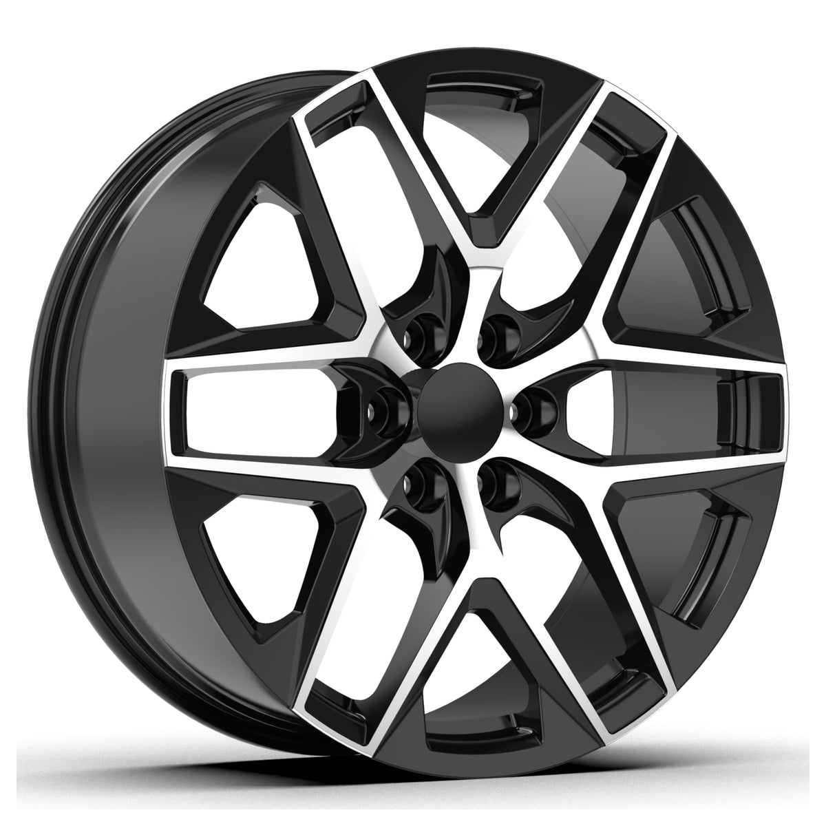 USA Replica 2142 Black Machined Wheel