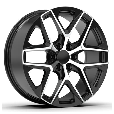 USA Replica 2142 Black Machined Wheel