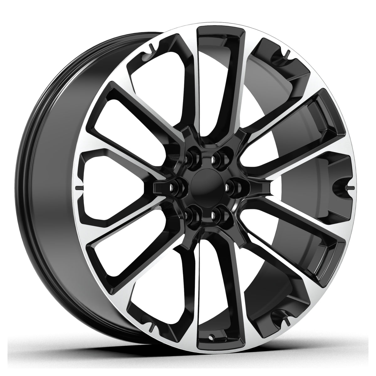 USA Replica 2146 Black Machined Wheel